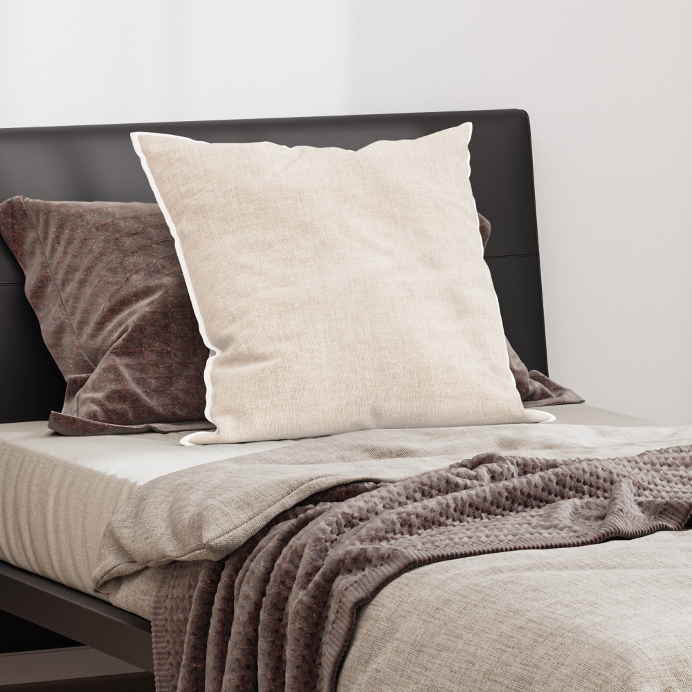 vidaXL Μαξιλάρι με μαξιλάρι Λευκό 81 x 80 x 20 εκ Πολυεστέρας