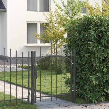 vidaXL Πύλη Κήπου WOERDEN 150 x 100 cm Ατσάλι Γκρι Κλειδώσιμο