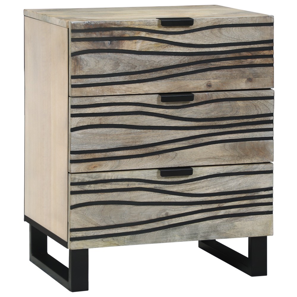 vidaXL Κομοδίνο Λευκό 50x33x62cm Επεξεργασμένο Ξύλο 1 τεμ.