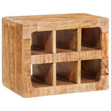 vidaXL Ράφι Κρασιού Καφέ 44x30x35cm Στερεό ξύλο μάνγκο 1 τεμ.