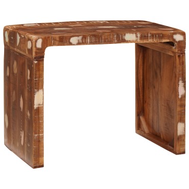 vidaXL End Table Καφέ 60x35x46cm Στερεό Ανακτηθέν Ξύλο