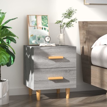 vidaXL Κομοδίνο Γκρι Sonoma 40x35x47,5cm 1 τεμ.