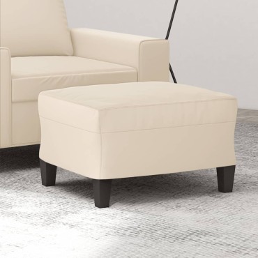 vidaXL Υποπόδιο Μπεζ 60x50x41cm από Ύφασμα Μικροϊνών 1 τεμ.