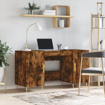 vidaXL Γραφείο Καπνιστή Δρυς 140x50x75cm από Επεξεργασμένο Ξύλο 1 τεμ.