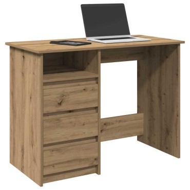 vidaXL Γραφείο Καφέ Δρυς 102x50x75cm από Επεξεργασμένο Ξύλο 1 τεμ.