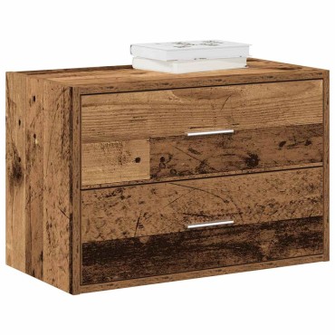 vidaXL Ντουλάπι με 2 συρτάρια Παλαιού Ξύλου 60x31x40cm από Επεξ. Ξύλο 1 τεμ.