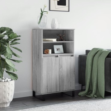 vidaXL Ντουλάπι Γκρι Sonoma 60x36x110cm από Επεξεργασμένο Ξύλο 1 τεμ.
