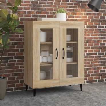 vidaXL Ντουλάπι Sonoma Δρυς 69,5x34x90cm από Επεξεργασμένο Ξύλο 1 τεμ.