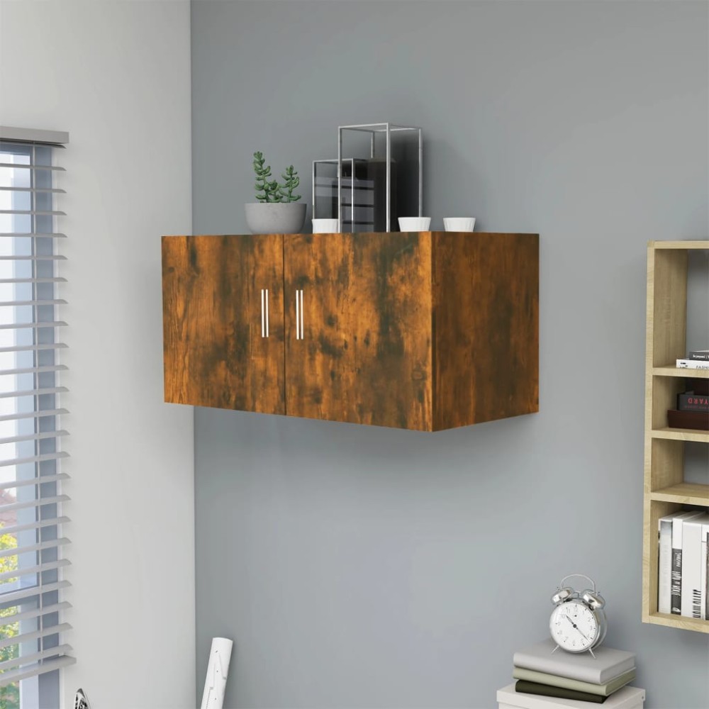 vidaXL Ντουλάπι Τοίχου Καπνιστή Δρυς 80x39x40cm Επεξεργασμένο Ξύλο 1 τεμ.