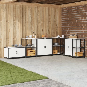 vidaXL Ράφι Κουζίνας HATTEM Λευκό 60x50x92cm Ατσάλι
