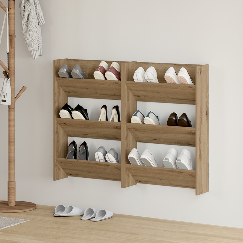 vidaXL Ντουλάπα Παπουτσιών 2 τμχ. 60x18x90cm Επεξεργασμένο Ξύλο