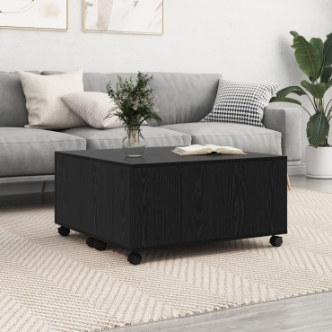 vidaXL Τραπεζάκι σαλονιού Μαύρη Οξυά 75x75x38cm 1 τεμ.