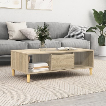 vidaXL Τραπεζάκι σαλονιού Δρύς Sonoma 102x55x35 εκ 1 τεμ.