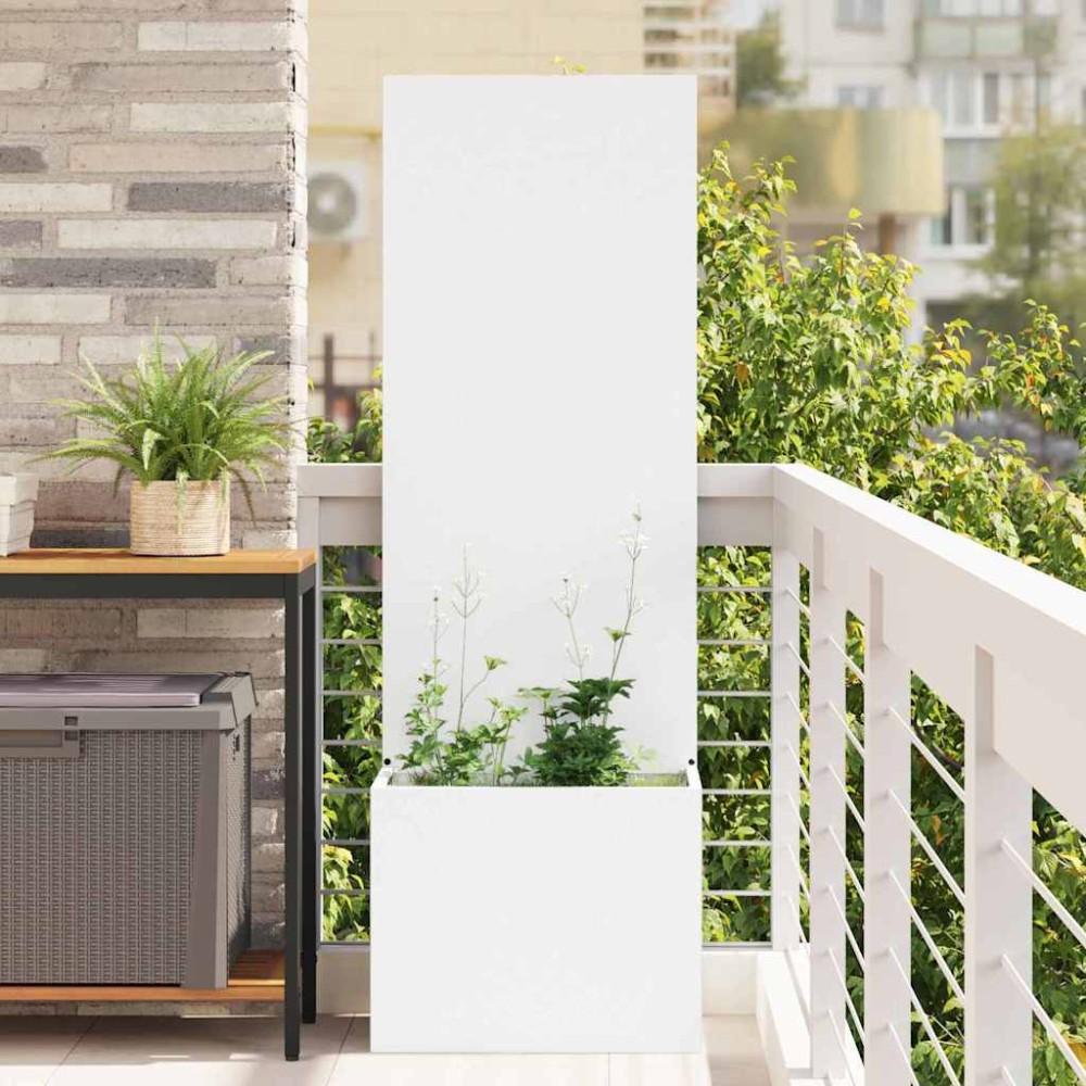 vidaXL Οθόνη Ιδιωτικότητας Κήπου Λευκό 50 x 32 x 150 εκ