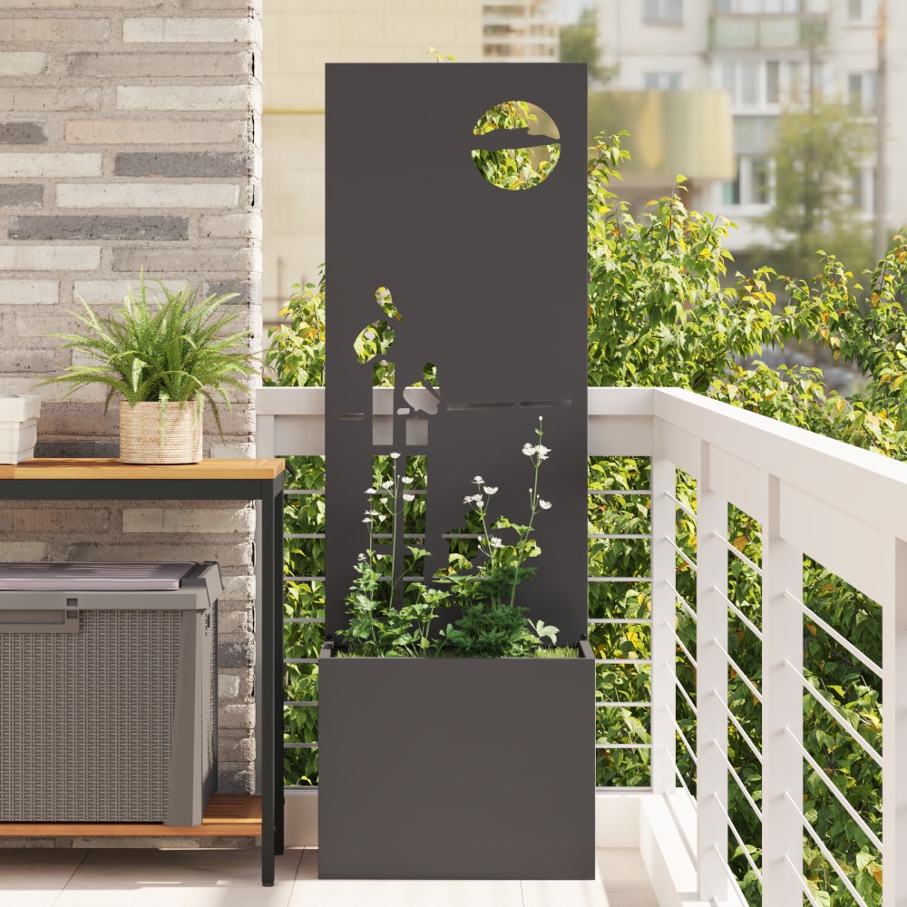 vidaXL Οθόνη Ιδιωτικότητας Κήπου Μαύρο 50 x 32 x 150 εκ