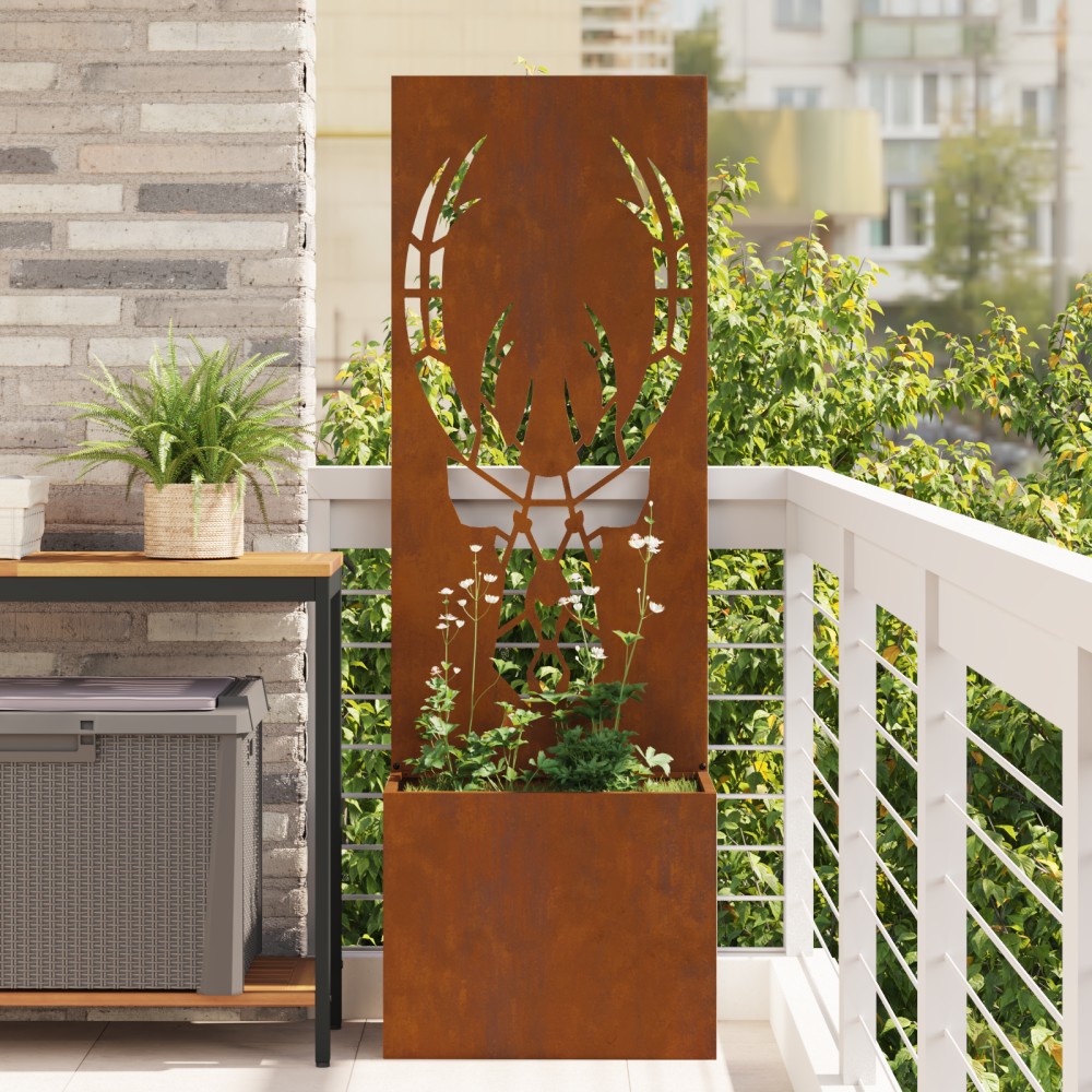 vidaXL Οθόνη Ιδιωτικότητας Κήπου Σκ rusty 50 x 32 x 150 εκ