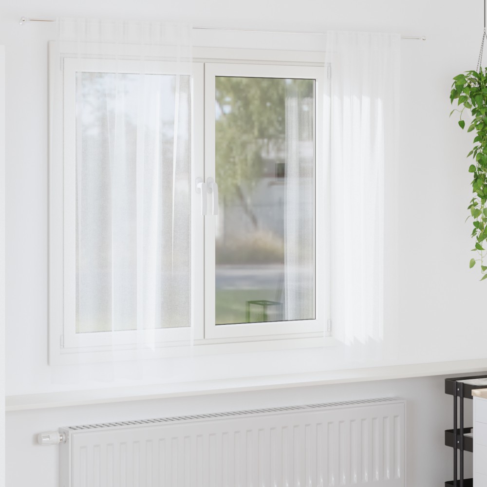 vidaXL Κουρτίνα βυσσινί 2 τμχ. Λευκό 175x140cm Πολυεστέρας
