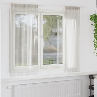 vidaXL Κουρτίνα βυσσινί 2 τμχ. Κρεμ 175x140cm Πολυεστέρας