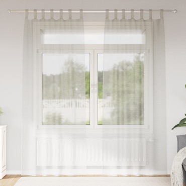 vidaXL Κουρτίνα βυσσινί 2 τμχ. Κρεμ 225x140cm Πολυεστέρας