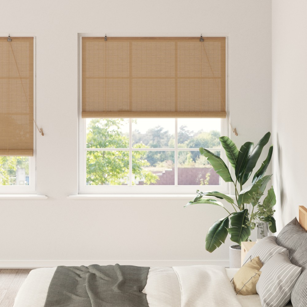 vidaXL Ρόλερ (στόρι) Καφέ 150 x 220 cm Μπαμπού