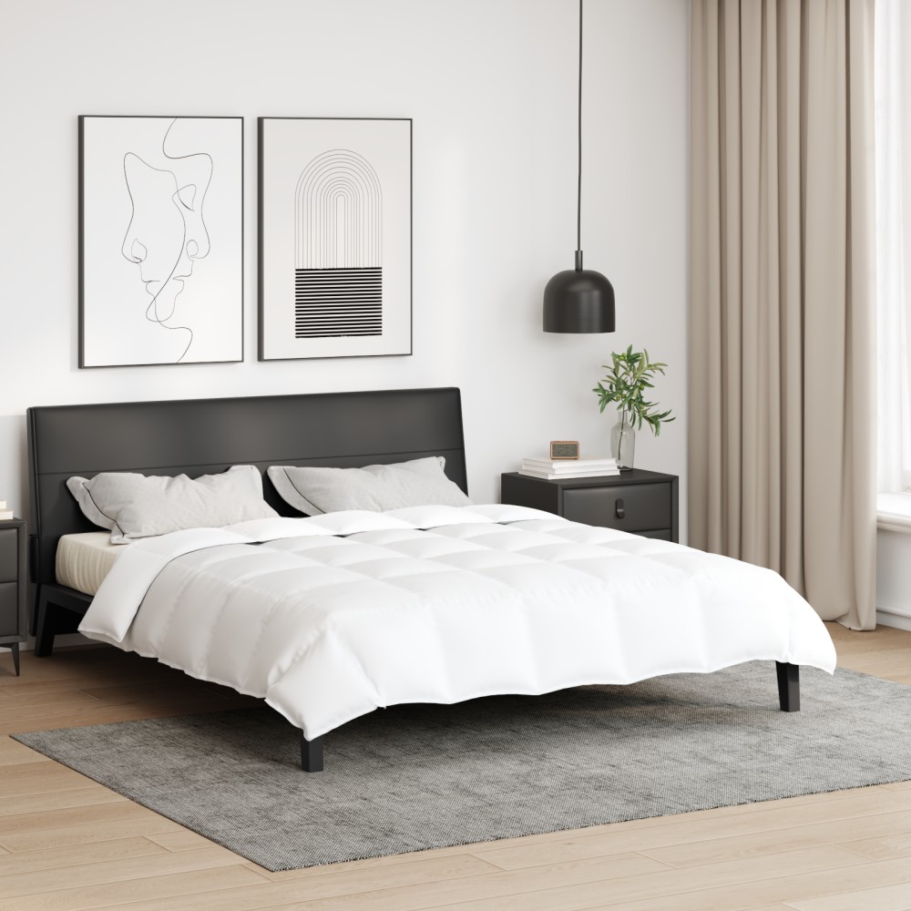 vidaXL Καλοκαιρινό Παπλωματοθήκη Λευκό 260 x 220 εκ. Φτερό