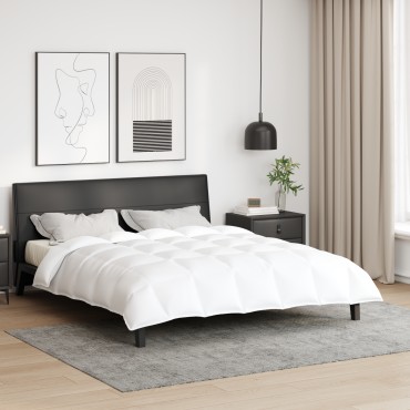 vidaXL Χειμερινό Παπλωματοθήκη Λευκό 200 x 200 cm Φτερό