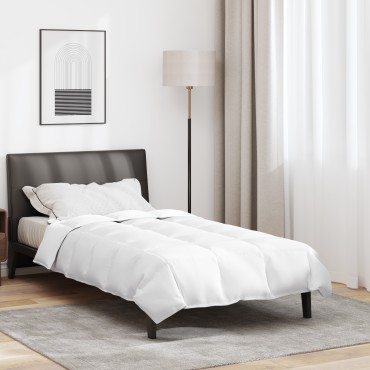 vidaXL Χειμερινό Παπλωματοθήκη Λευκό 135 x 220 εκ. Φτερό