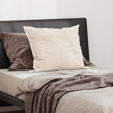 vidaXL Μαξιλάρι με μαξιλάρι Λευκό 50 x 75 cm Βαμβάκι