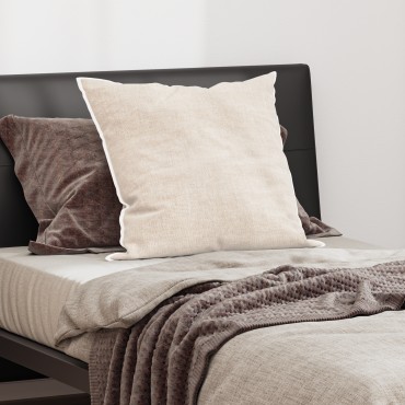 vidaXL Μαξιλάρι με μαξιλάρι Λευκό 80 x 80 cm Βαμβάκι
