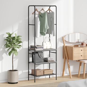 vidaXL Ράφι Ρούχων Γκρι sonoma 60 x 30 x 171 εκ Επεξεργασμένο Ξύλο