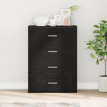 vidaXL Πλαϊνό γραφείο Μαύρη Οξυά 60x39x80cm Επεξεργασμένο Ξύλο 1 τεμ.