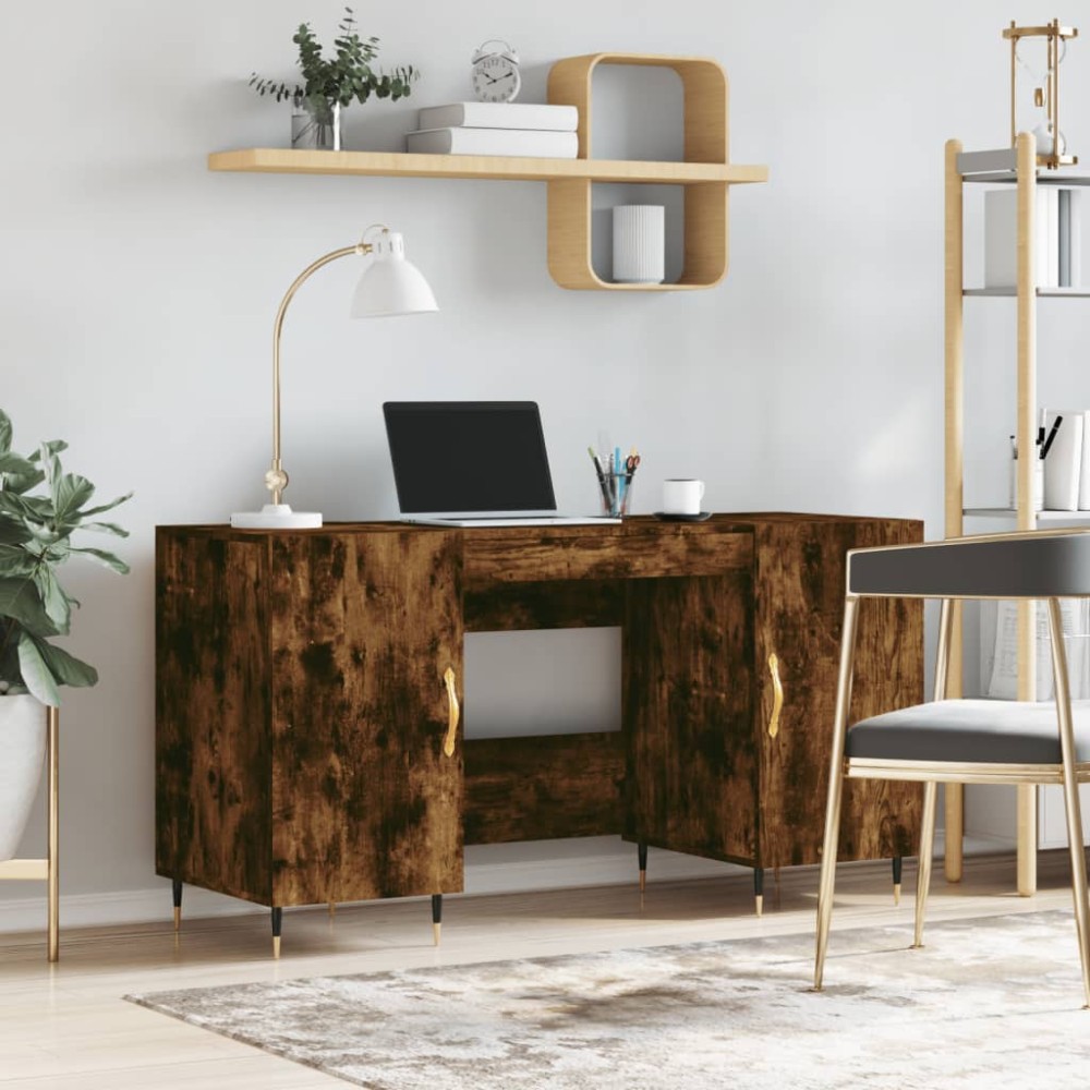 vidaXL Γραφείο Καπνιστή Δρυς 140x50x75cm από Επεξεργασμένο Ξύλο 1 τεμ.