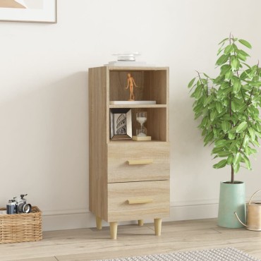 vidaXL Ντουλάπι Sonoma Δρυς 34,5x34x90cm από Επεξεργασμένο Ξύλο 1 τεμ.