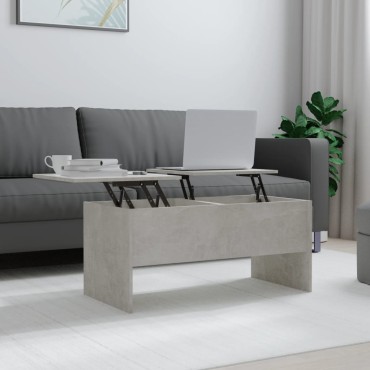 vidaXL Τραπεζάκι Σαλονιού Γκρι Σκυρ. 102x50,5x46,5cm Επεξεργ. Ξύλο 1 τεμ.