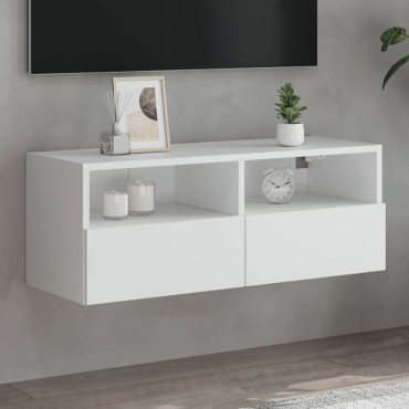 vidaXL Έπιπλο Τοίχου Τηλεόρασης Λευκό 80x30x30cm από Επεξ. Ξύλο