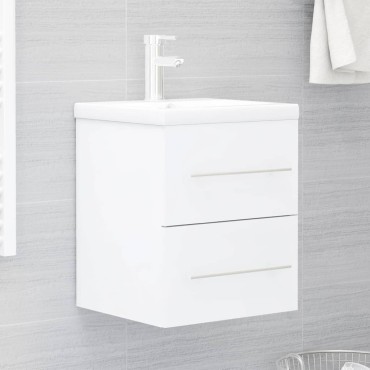 vidaXL Ντουλάπι Νιπτήρα Λευκό 41x38,5x48cm από Επεξ. Ξύλο 1 τεμ.