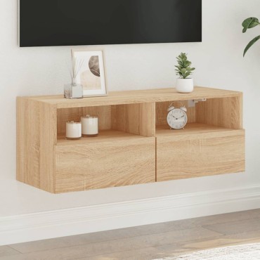 vidaXL Έπιπλο Τοίχου Τηλεόρασης Sonoma Δρυς 80x30x30cm από Επεξ. Ξύλο
