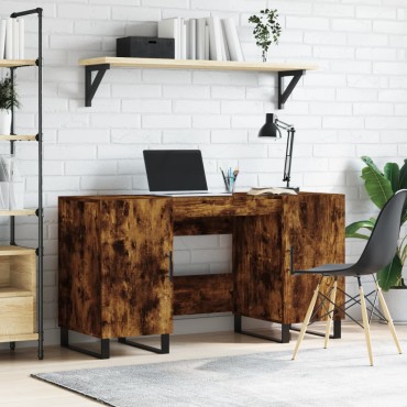 vidaXL Γραφείο Καπνιστή Δρυς 140x50x75cm από Επεξεργασμένο Ξύλο 1 τεμ.