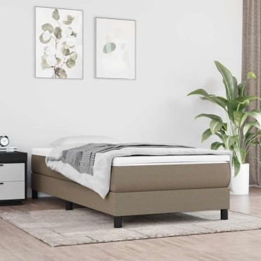 vidaXL Στρώμα με Pocket Springs για Παιδιά Μεσαίας Σκληρότητας Taupe 80x160cm Υφασμάτινο 1 τεμ. - Μονό