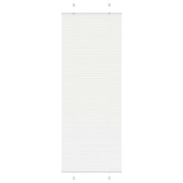 vidaXL Πλισέ περσίδα Λευκό 75x200 cm Πλάτος υφάσματος 74,4 cm