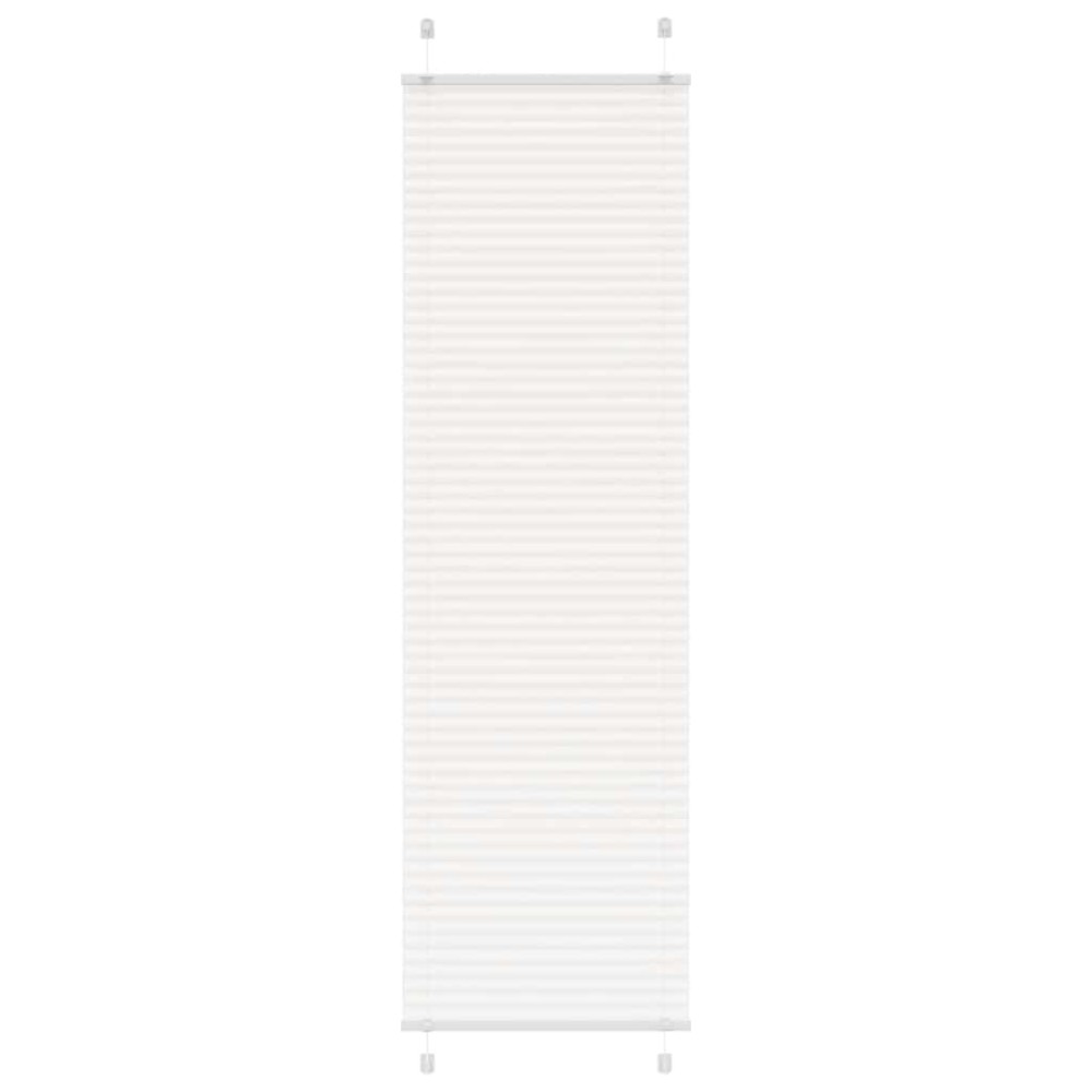 vidaXL Πλισέ περσίδα Λευκό 60x200 cm Πλάτος υφάσματος 59,4 cm