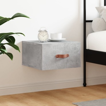vidaXL Κομοδίνο Επιτοίχιο Γκρι Σκυροδέματος 35x35x20cm 1 τεμ.