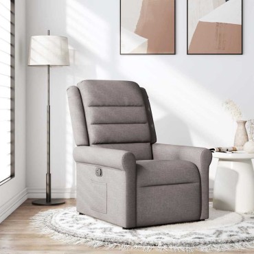 vidaXL Πολυθρόνα Ανακλινόμενη Taupe Υφασμάτινη 50x59cm 1 τεμ.