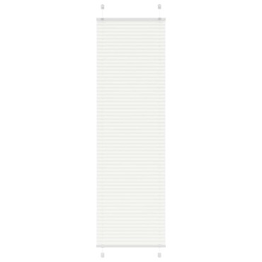 vidaXL Πλισέ περσίδα Λευκό 65x200 cm Πλάτος υφάσματος 64,4 cm
