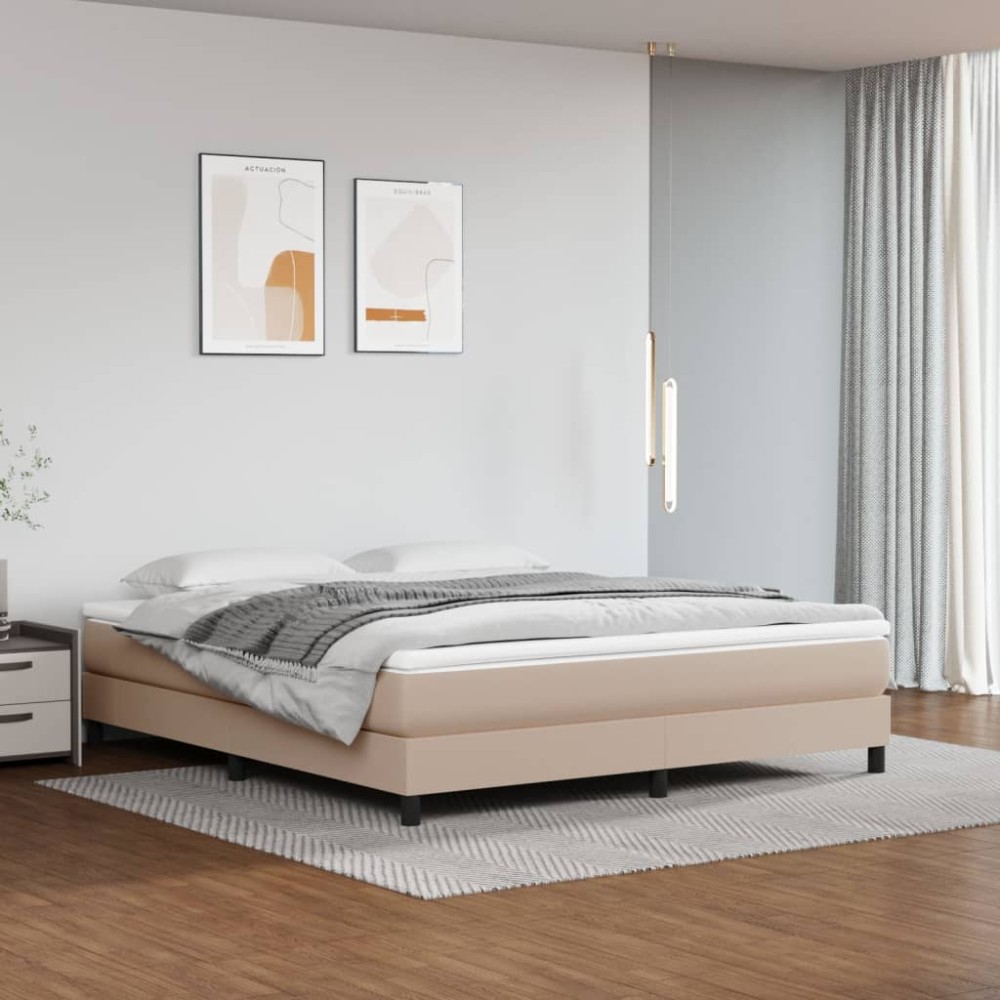 vidaXL Στρώμα με Pocket Springs Μεσαίας Σκληρότητας Καπουτσίνο 160x200x20cm Συνθ. Δέρμα 1 τεμ. - Διπλό vidaXL Στρώμα με Pocket Springs Μεσαίας Σκληρότητας Καπουτσίνο 160x200x20cm Συνθ. Δέρμα 1 τεμ. - Διπλό