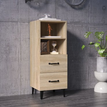 vidaXL Ντουλάπι Sonoma Δρυς 34,5x34x90cm από Επεξεργασμένο Ξύλο 1 τεμ.