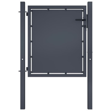 vidaXL Πόρτα Κήπου Ανθρακί 100x75 εκ. από Ατσάλι