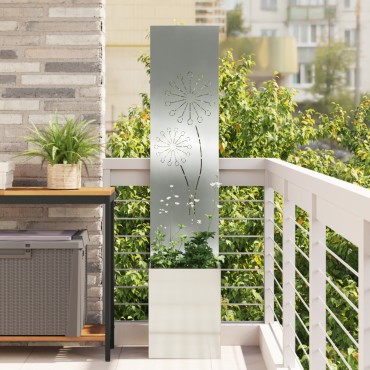 vidaXL Οθόνη Ιδιωτικότητας Κήπου Ασημί 32 x 32 x 150 εκ