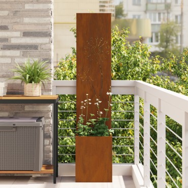 vidaXL Οθόνη Ιδιωτικότητας Κήπου Σκ rusty 32 x 32 x 150 εκ