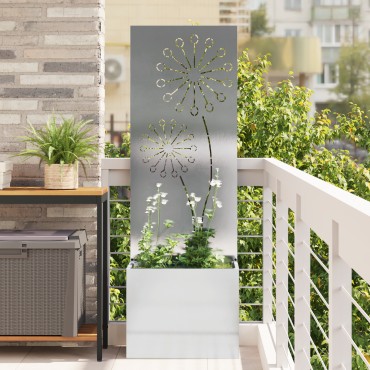vidaXL Οθόνη Ιδιωτικότητας Κήπου Ασημί 50 x 32 x 150 εκ